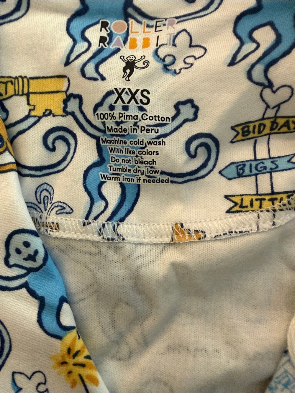 Kappa Kids Blue Monkey Print Short Pajama Set - Picture 3 of 3